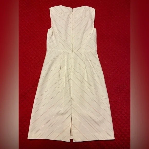 Tailored By Rebecca Taylor Stripe Print Sleeveless Dress Snow Combo Size… - Picture 6 of 8